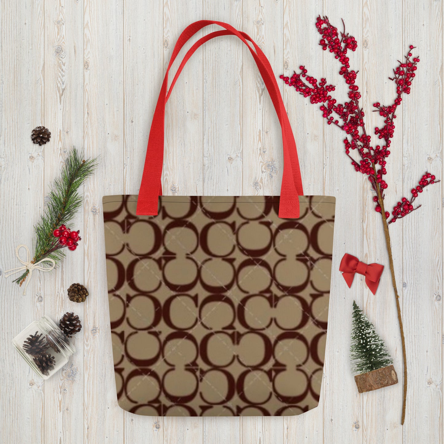 Monogram Spacious & Trendy Print TOTE BAG  15″ × 15″