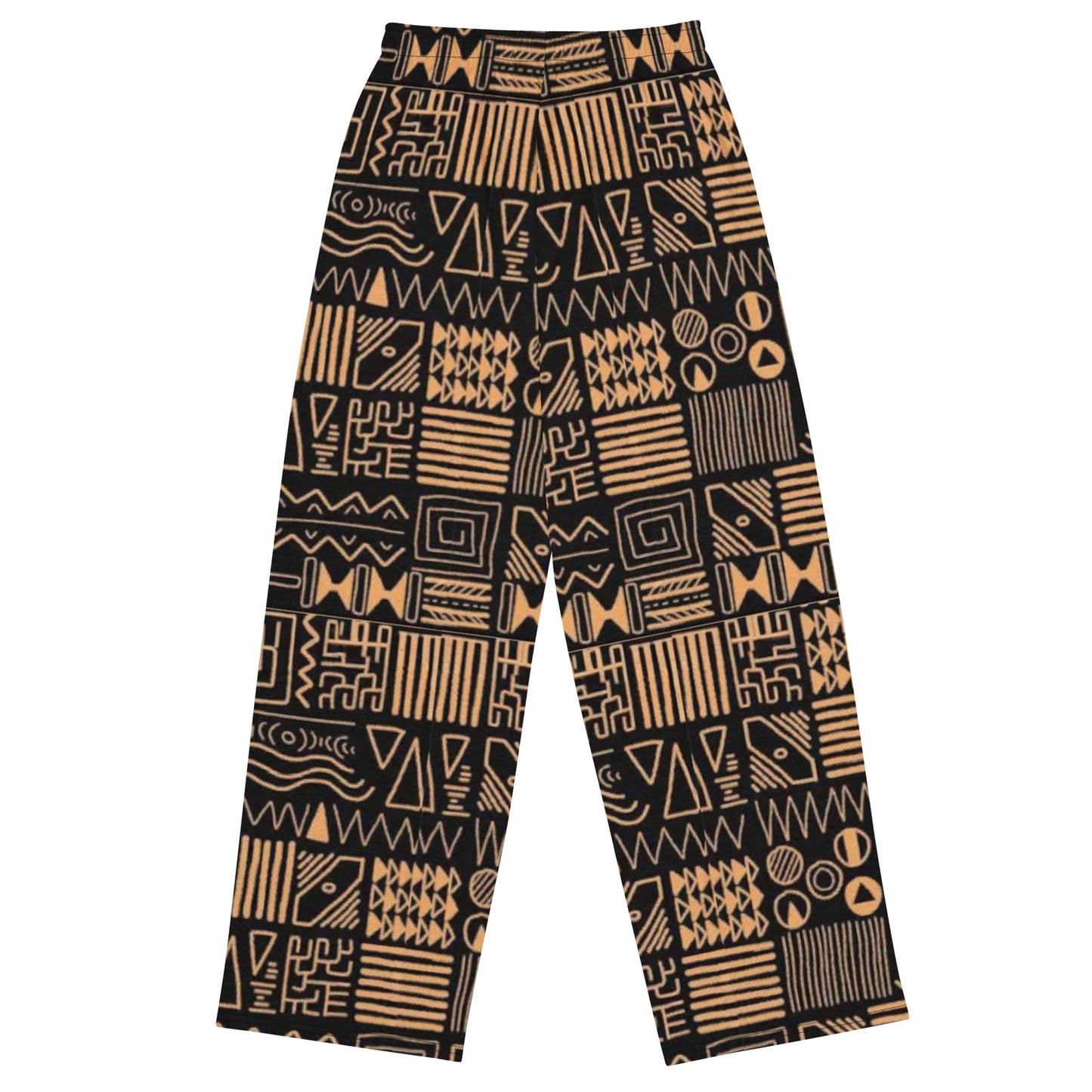 African Print Wide Leg Pants - C