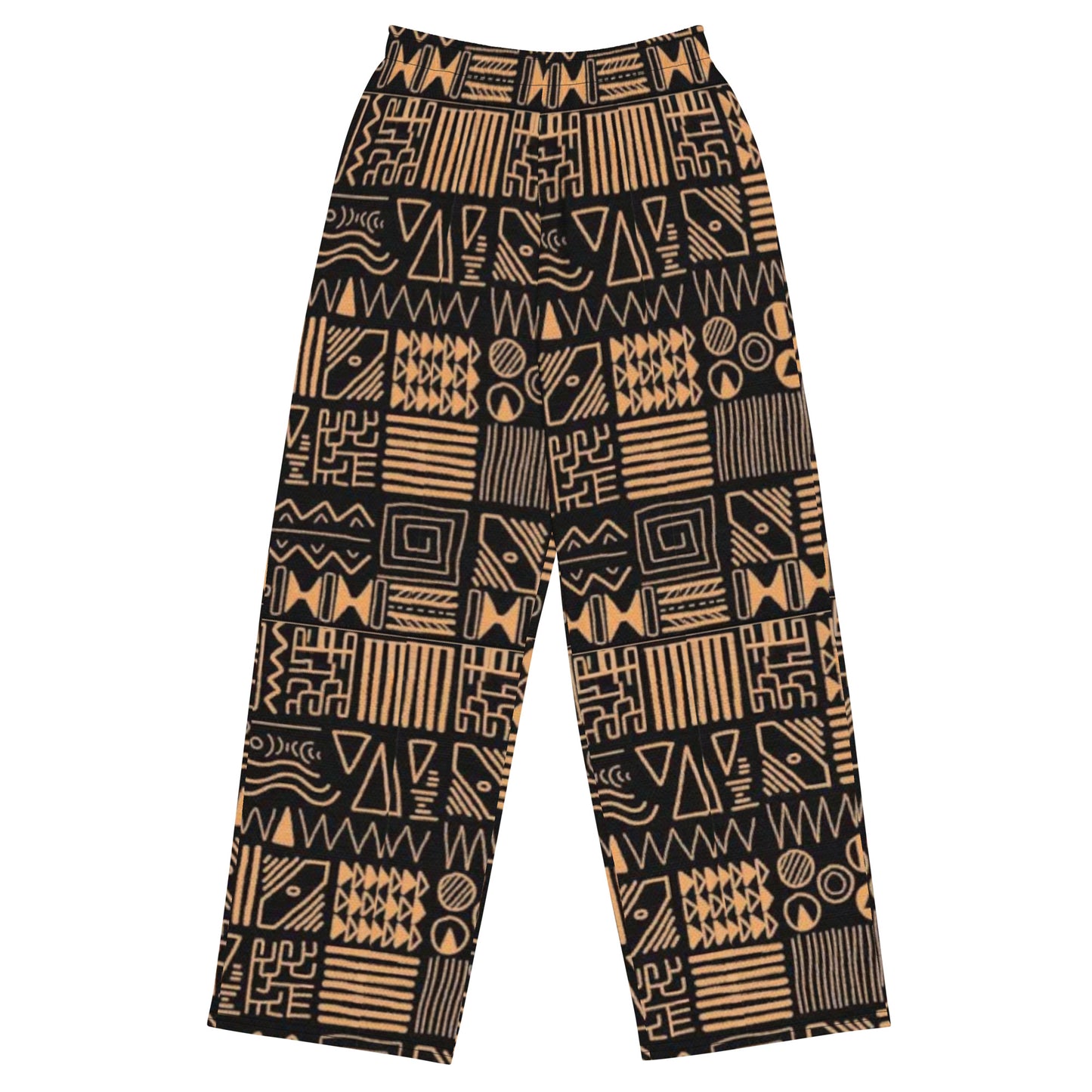 African Print Wide Leg Pants - C