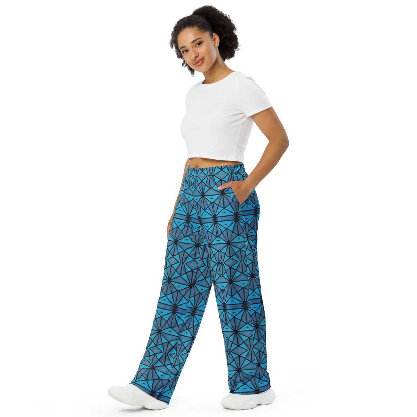 African Print -Mix and Match With Zip Hoodie- unisex wide-leg pants