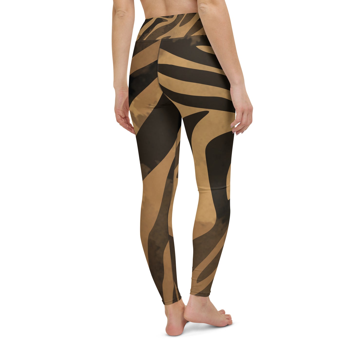 Yoga Leggings XS-XL Black/Brown Exotic Print