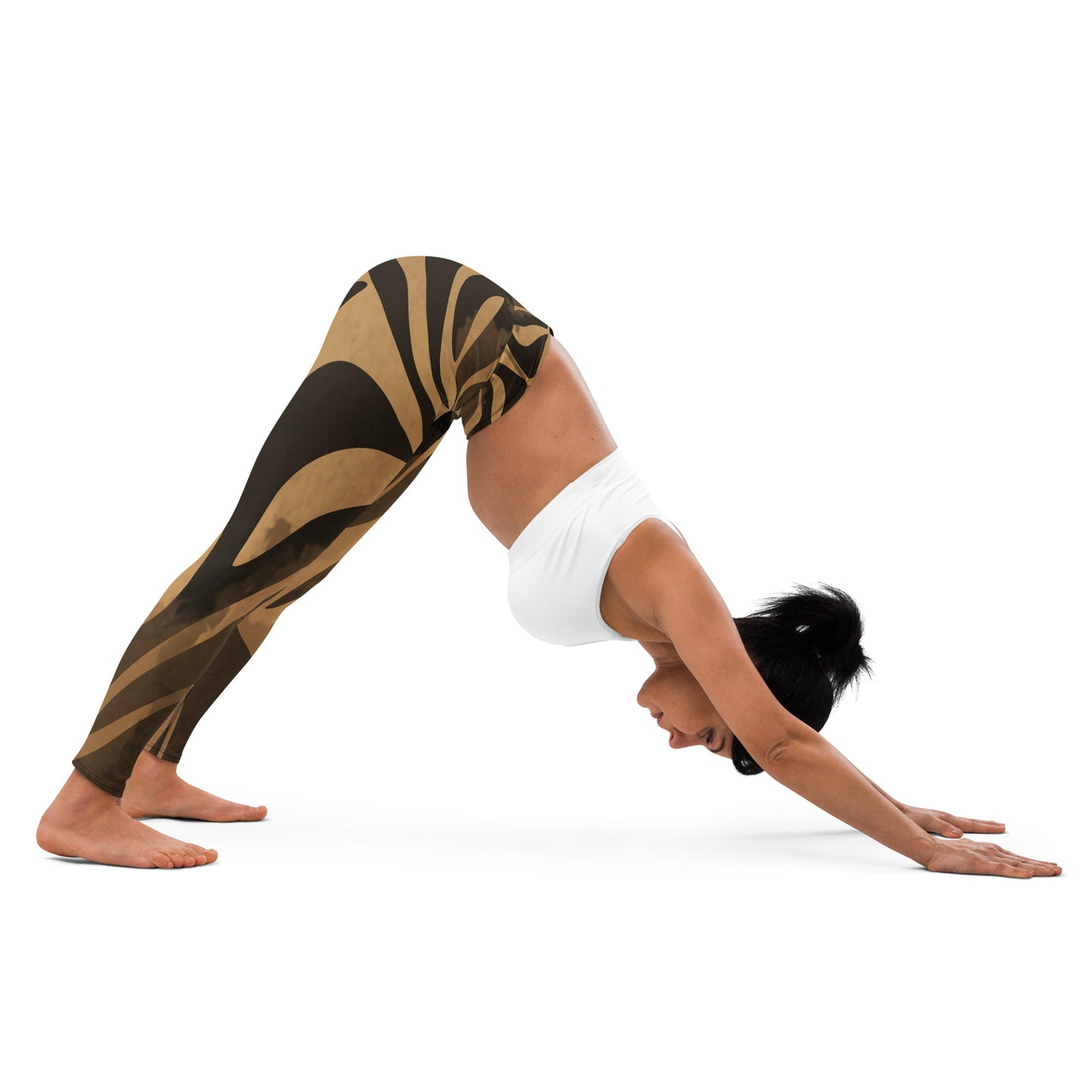 Yoga Leggings XS-XL Black/Brown Exotic Print