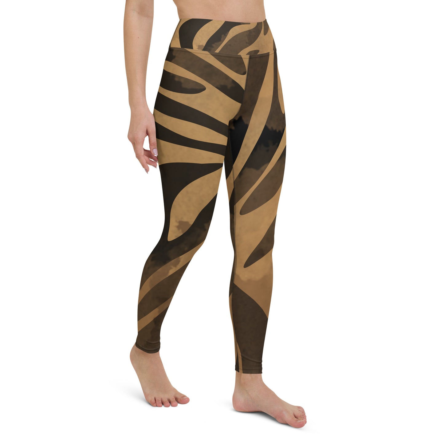 Yoga Leggings XS-XL Black/Brown Exotic Print