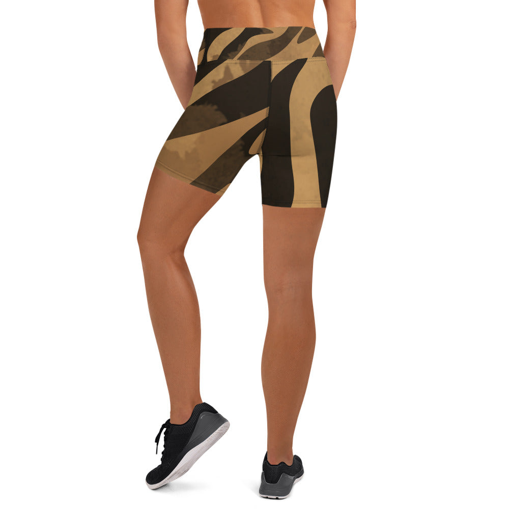 Yoga Shorts Exotic Print  Sizes XS-XL