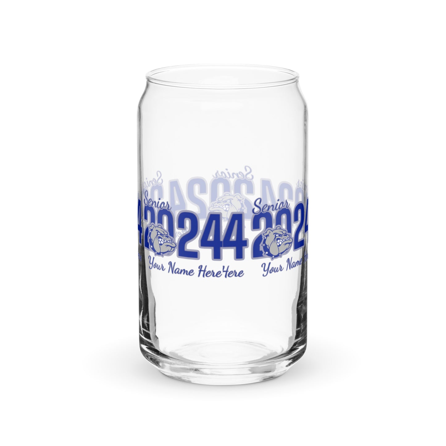 Can-shaped glass • Volume: 16 oz. (473 ml) Personalized.