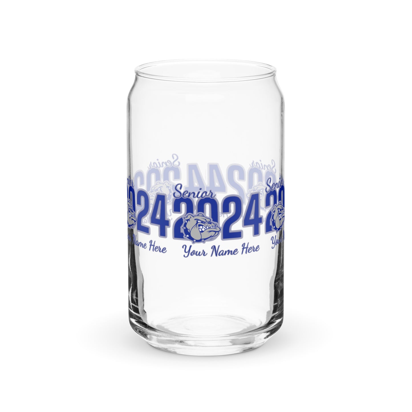 Can-shaped glass • Volume: 16 oz. (473 ml) Personalized.