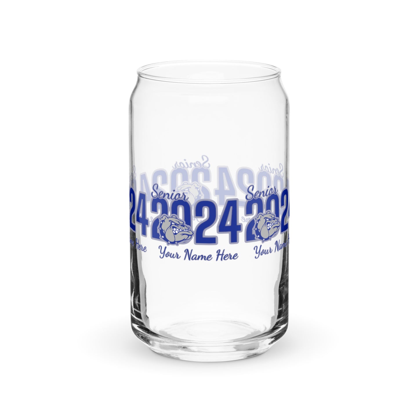 Can-shaped glass • Volume: 16 oz. (473 ml) Personalized.