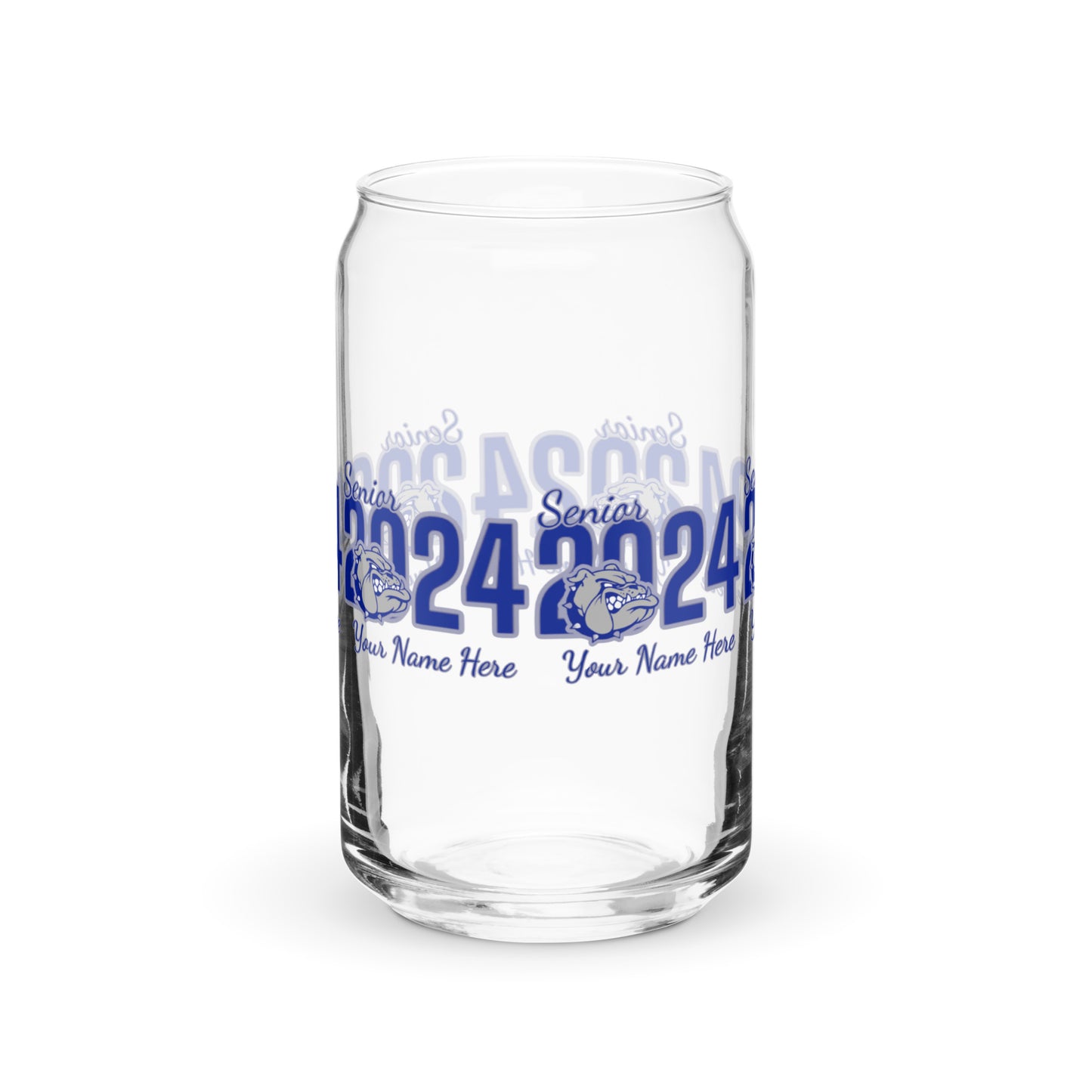 Can-shaped glass • Volume: 16 oz. (473 ml) Personalized.