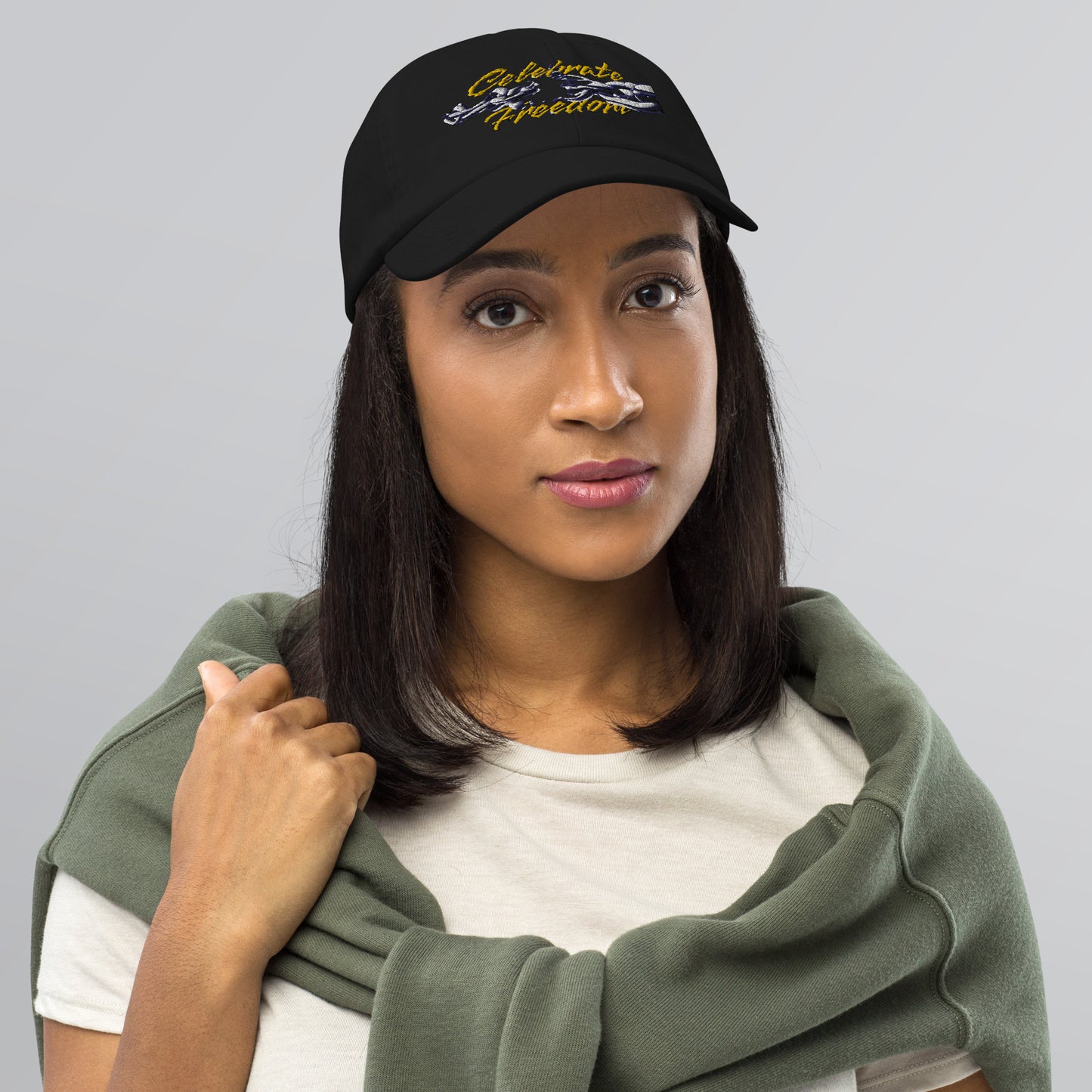 Celebrate Freedom Embroidered Champion Dad Cap Juneteenth Holiday