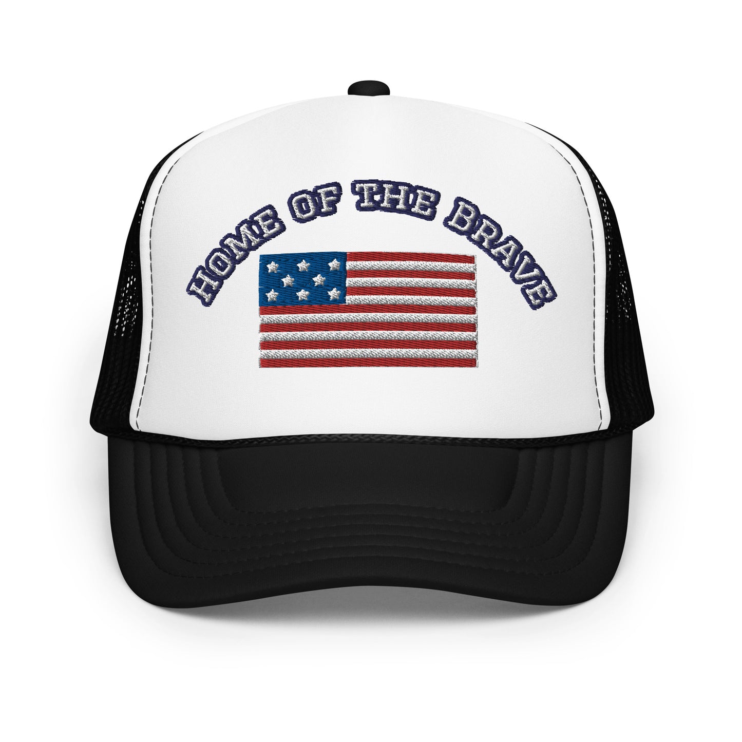 HOME OF THE BRAVE, United States Flag, Foam trucker hat