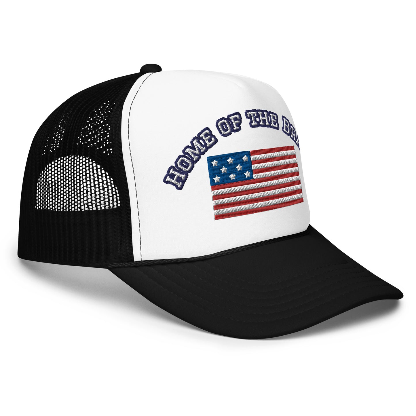 HOME OF THE BRAVE, United States Flag, Foam trucker hat