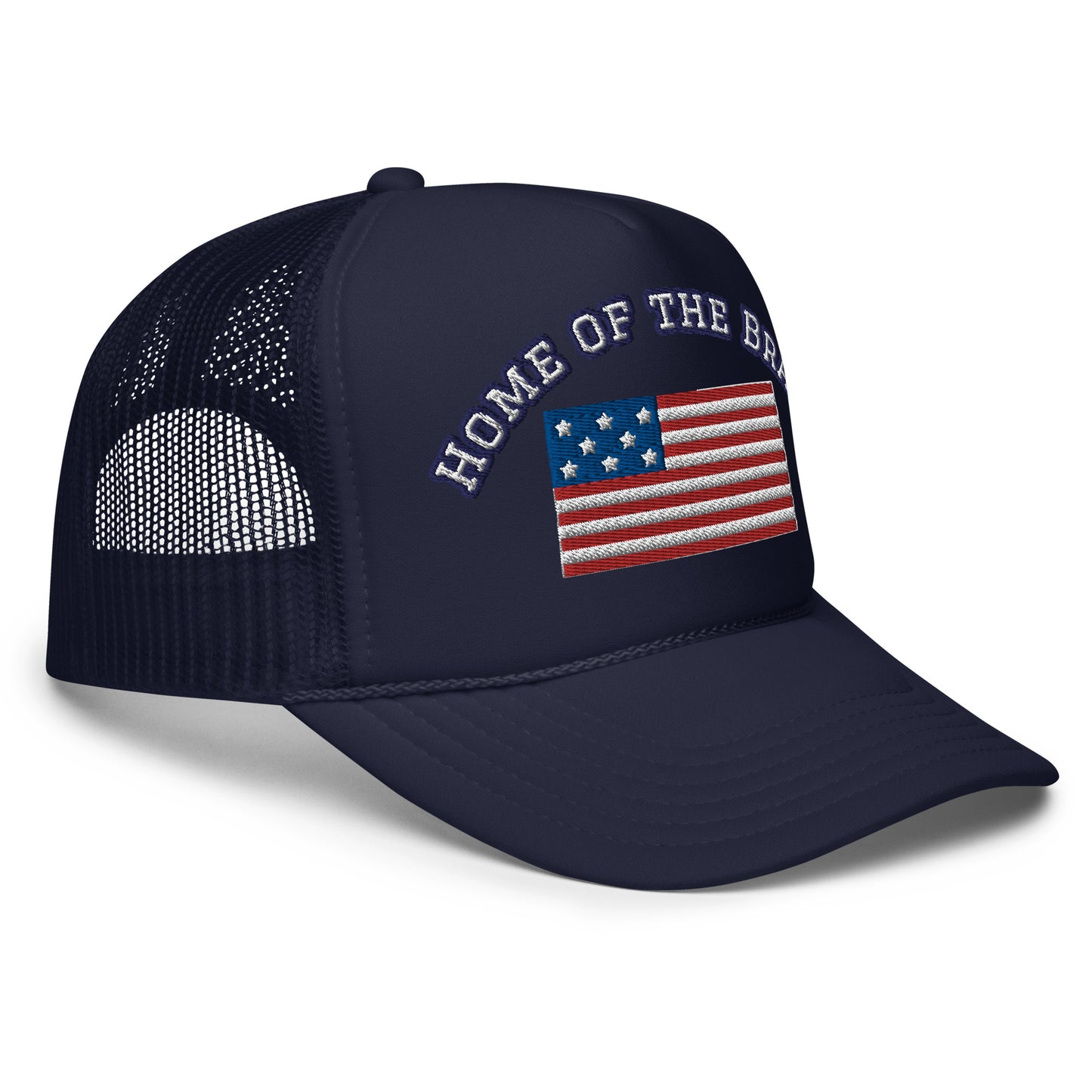 HOME OF THE BRAVE, United States Flag, Foam trucker hat