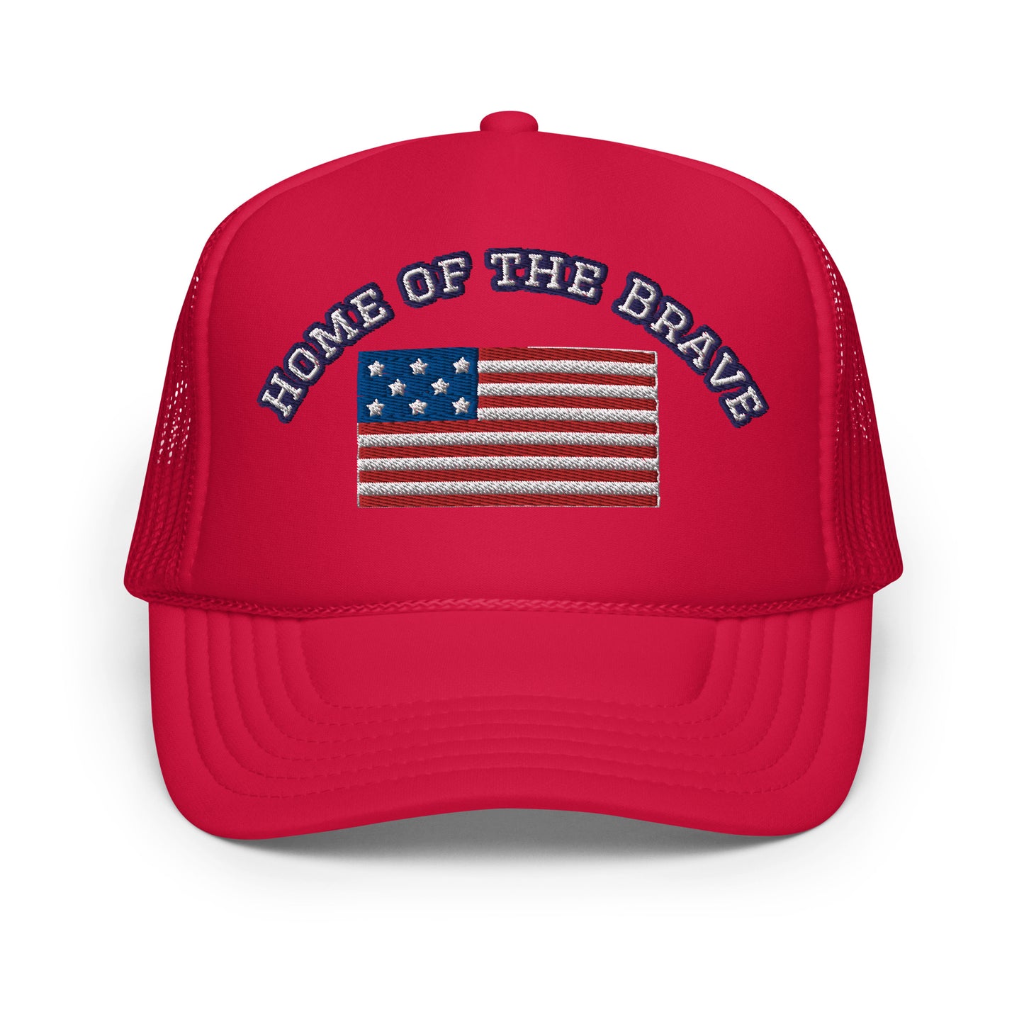 HOME OF THE BRAVE, United States Flag, Foam trucker hat