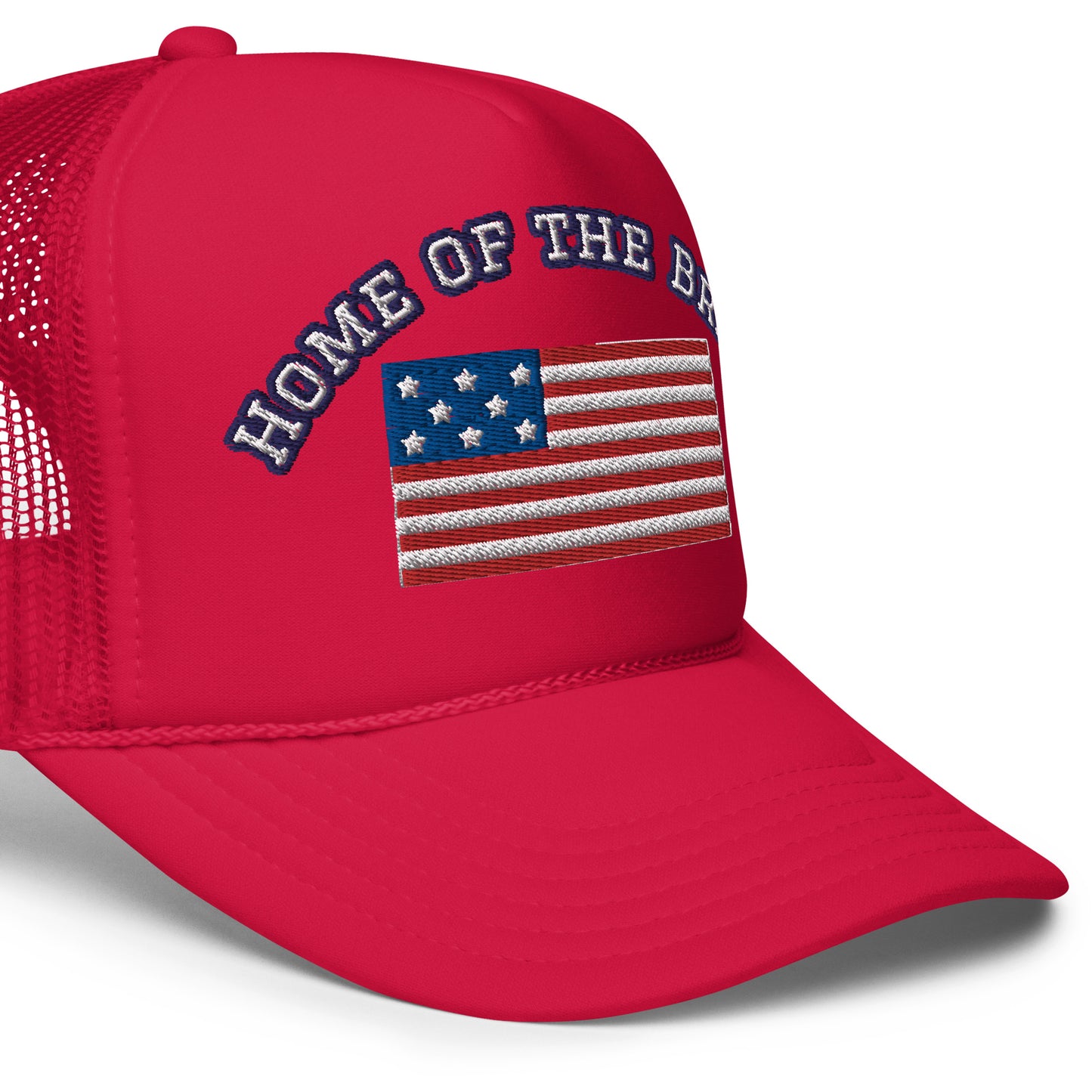 HOME OF THE BRAVE, United States Flag, Foam trucker hat