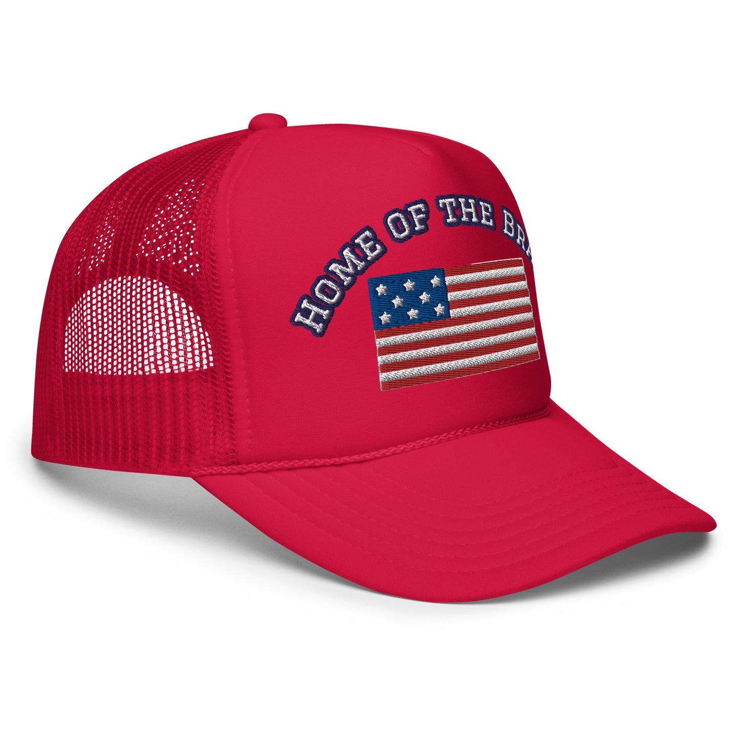 HOME OF THE BRAVE, United States Flag, Foam trucker hat