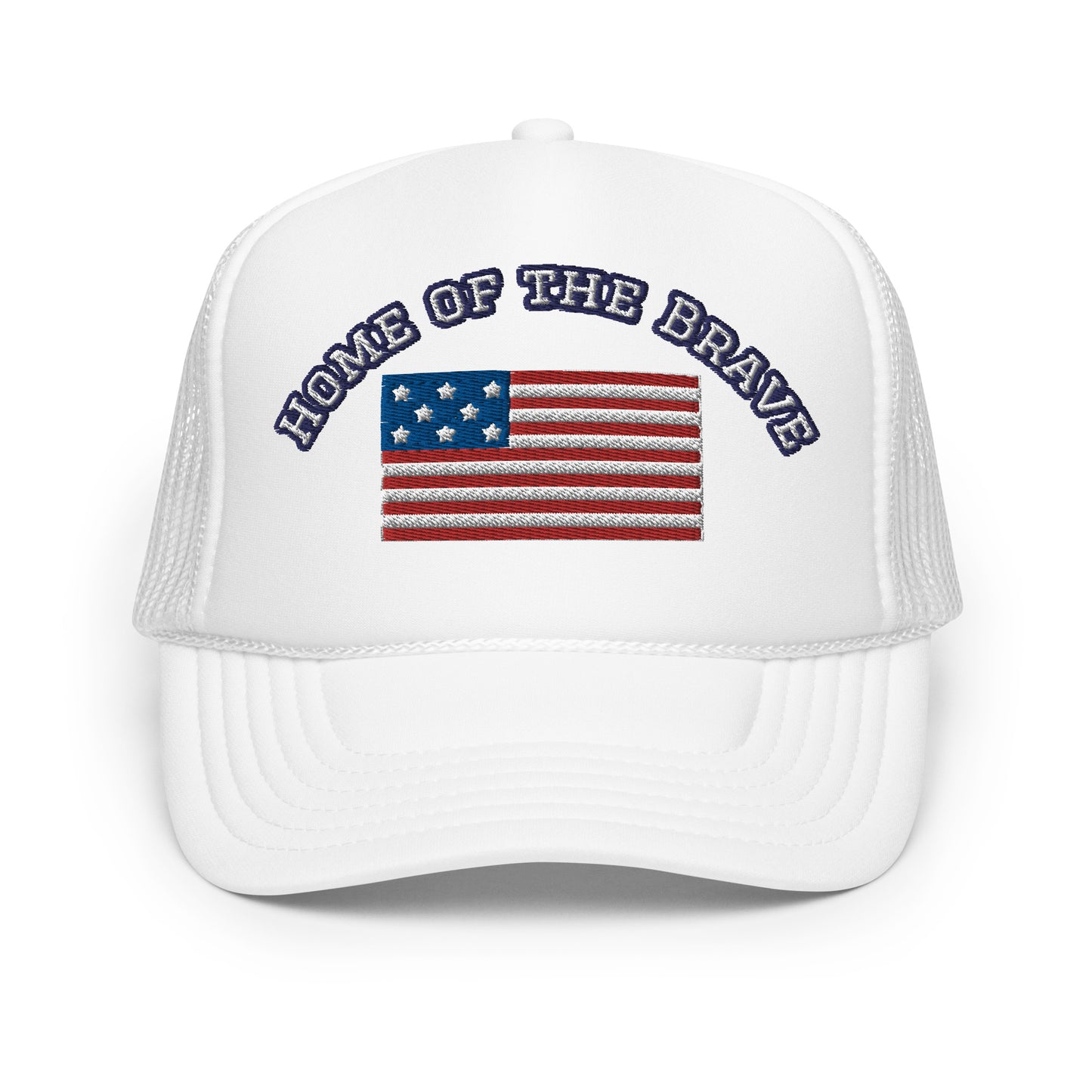 HOME OF THE BRAVE, United States Flag, Foam trucker hat