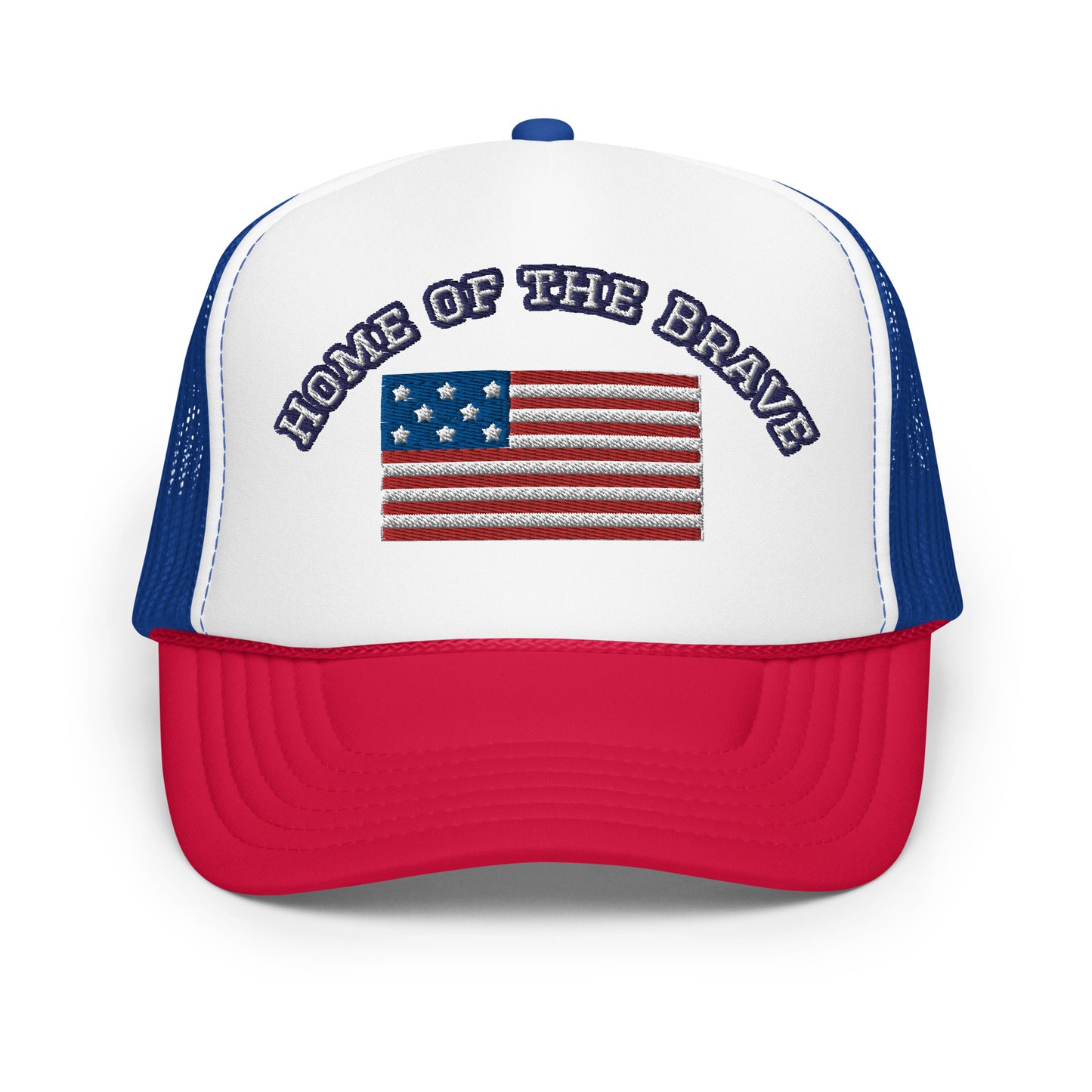 HOME OF THE BRAVE, United States Flag, Foam trucker hat