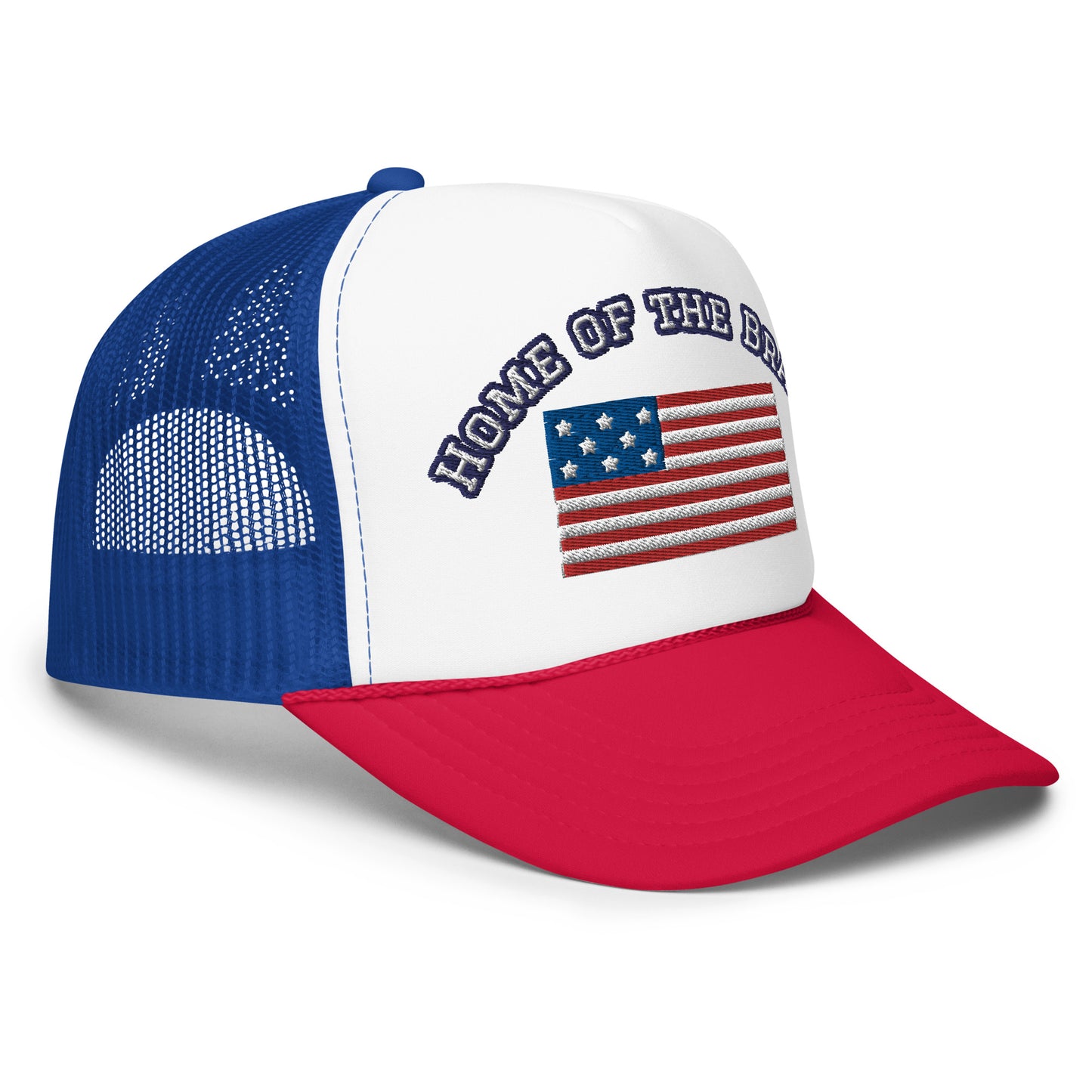 HOME OF THE BRAVE, United States Flag, Foam trucker hat