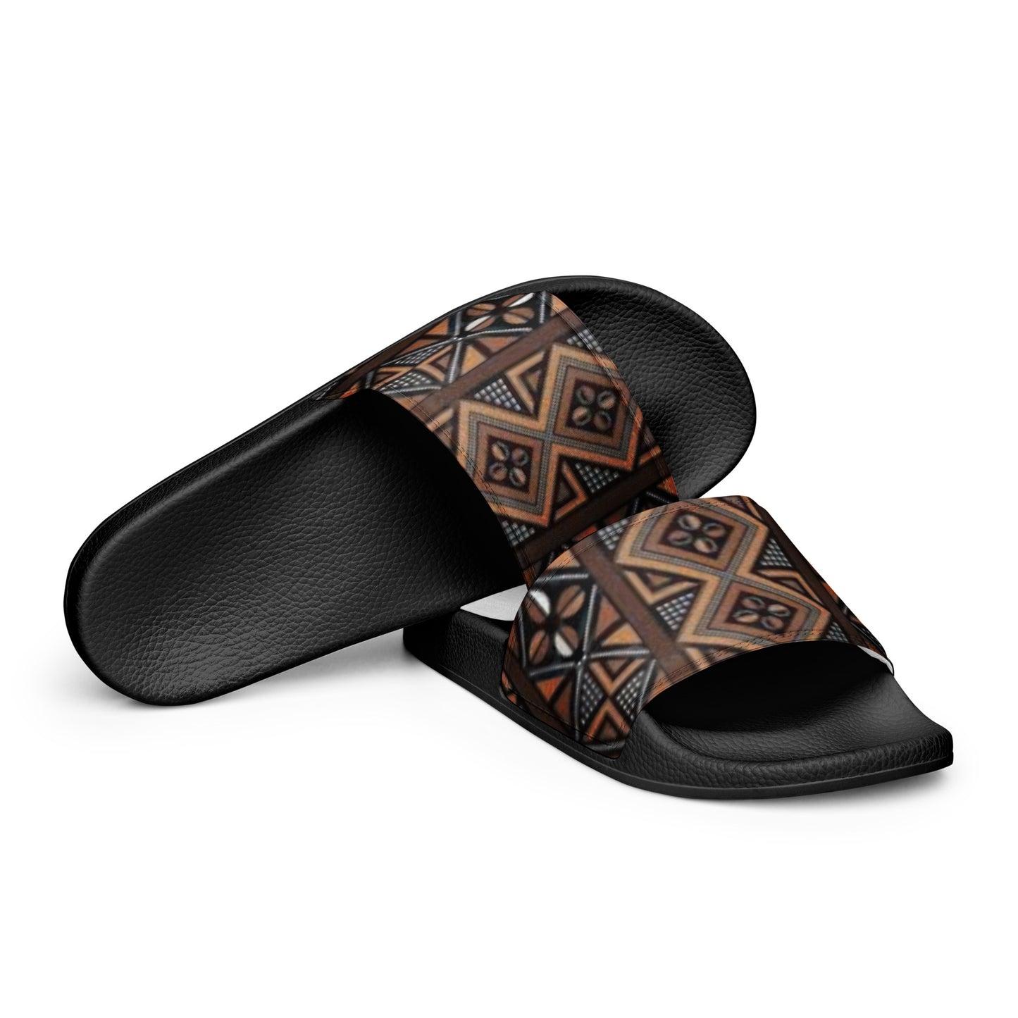 African MudCloth Print Men’s slides