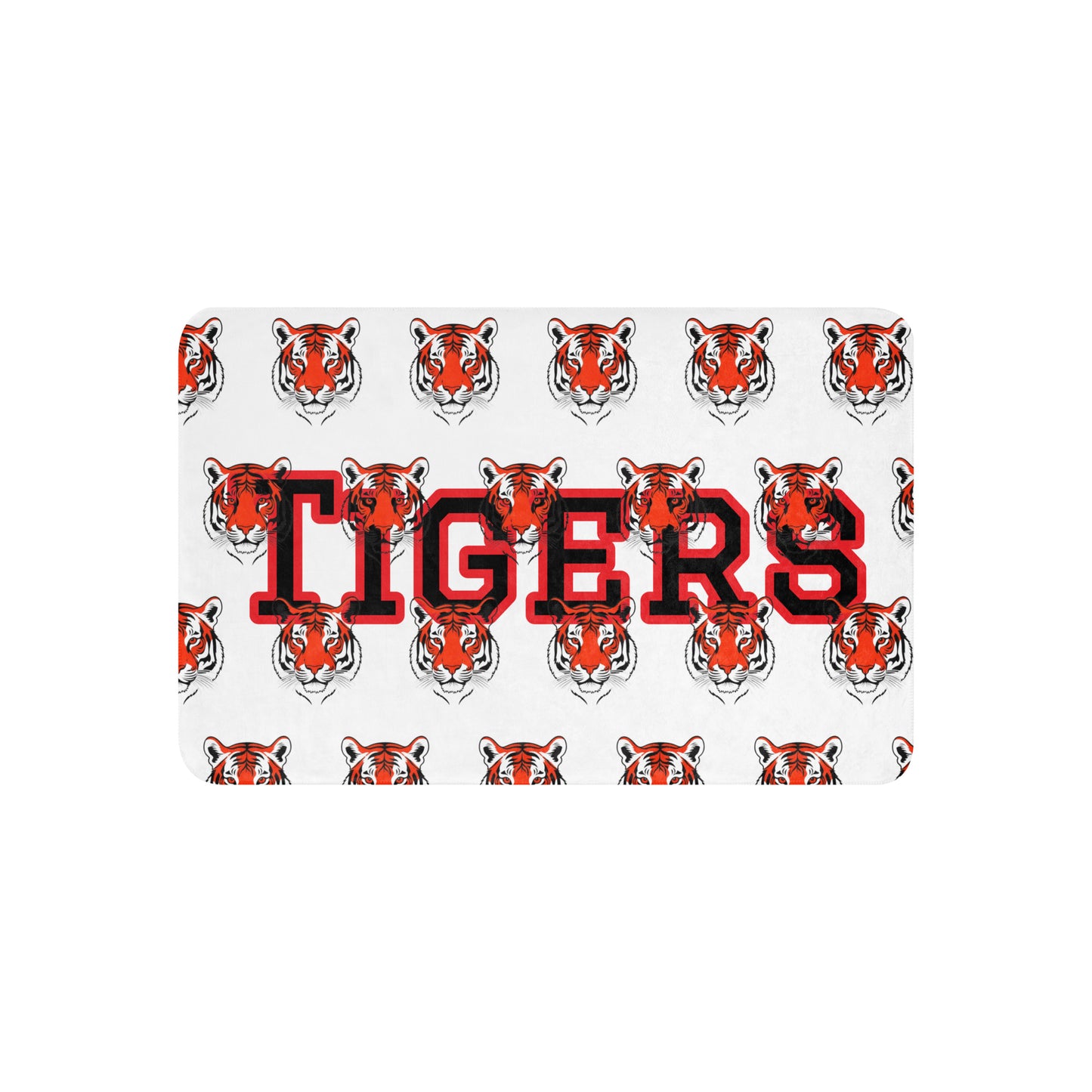 Football Season, Exquisite Sherpa Blanket, Tigers-School Spirit Customize Yours