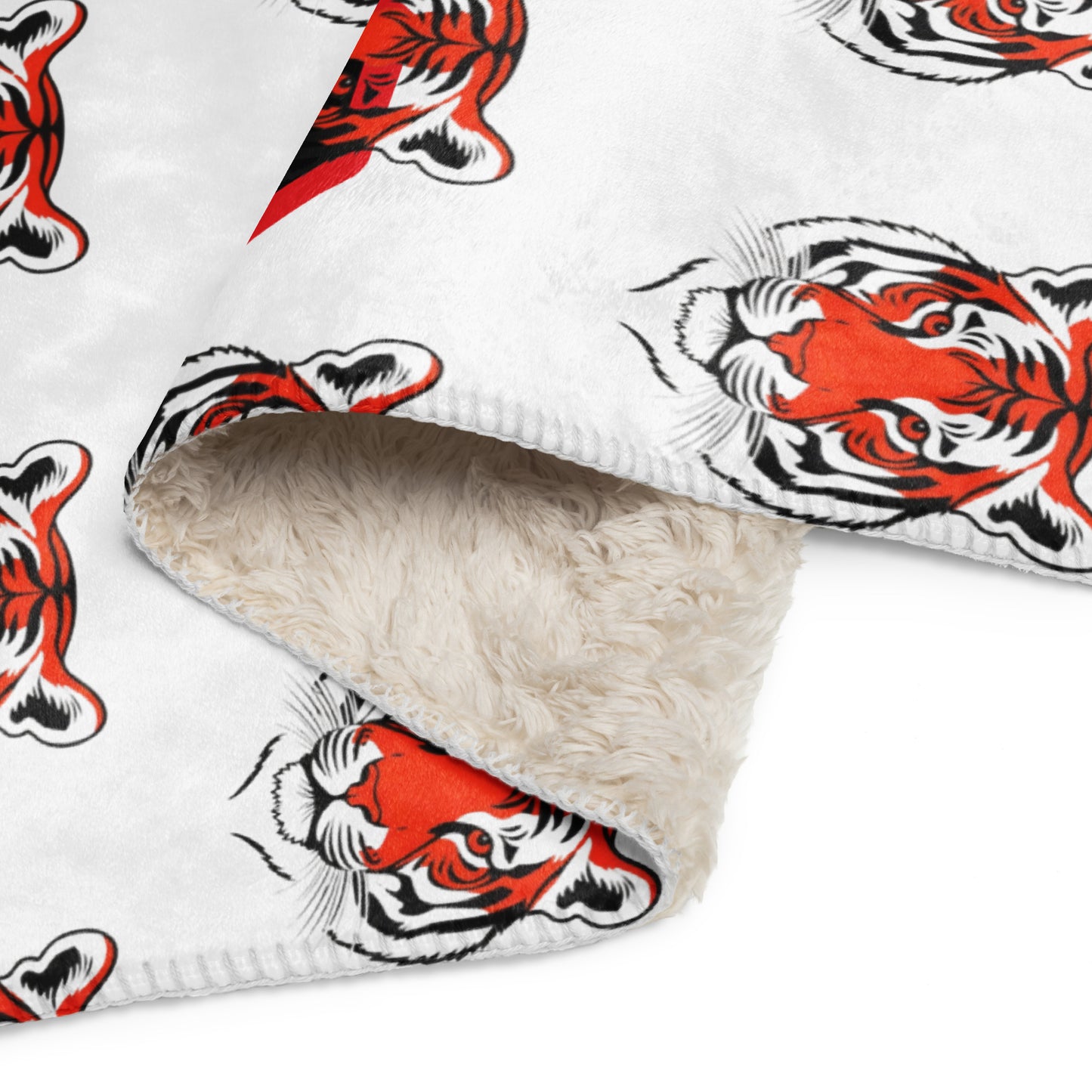 Football Season, Exquisite Sherpa Blanket, Tigers-School Spirit Customize Yours