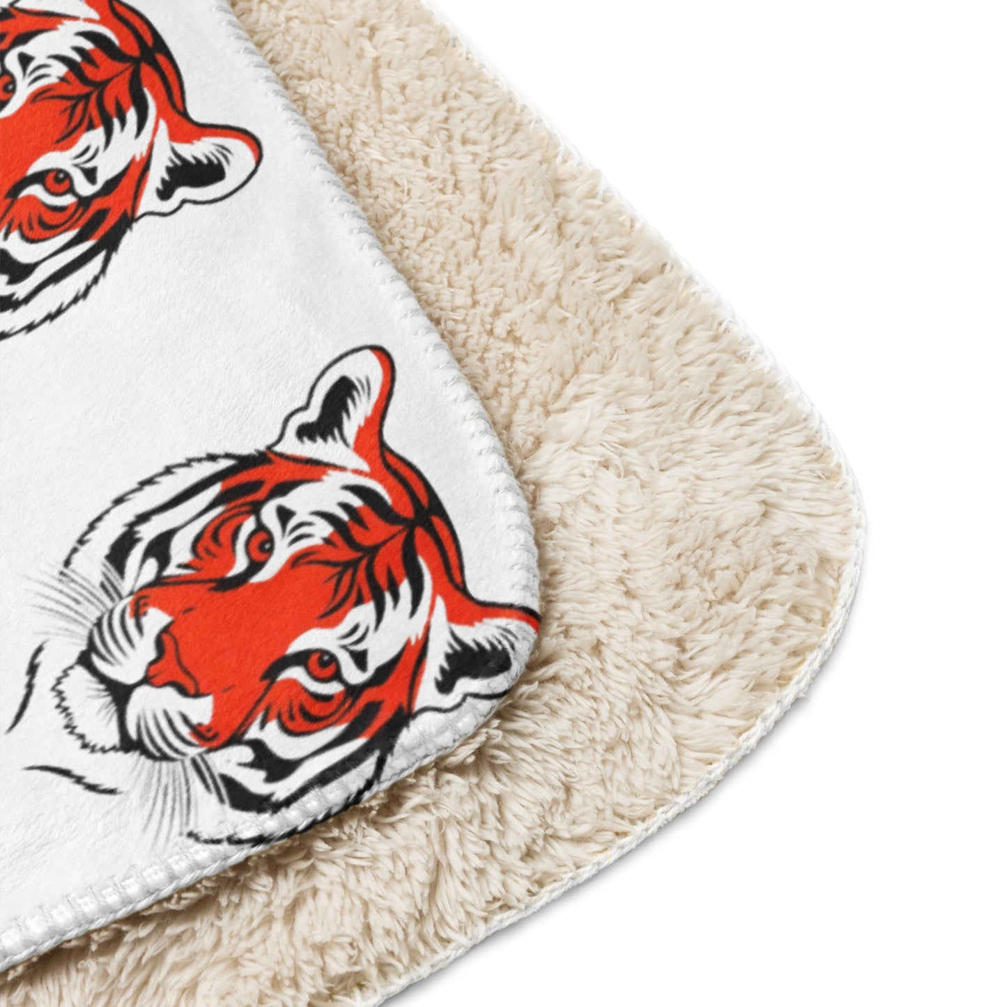 Football Season, Exquisite Sherpa Blanket, Tigers-School Spirit Customize Yours