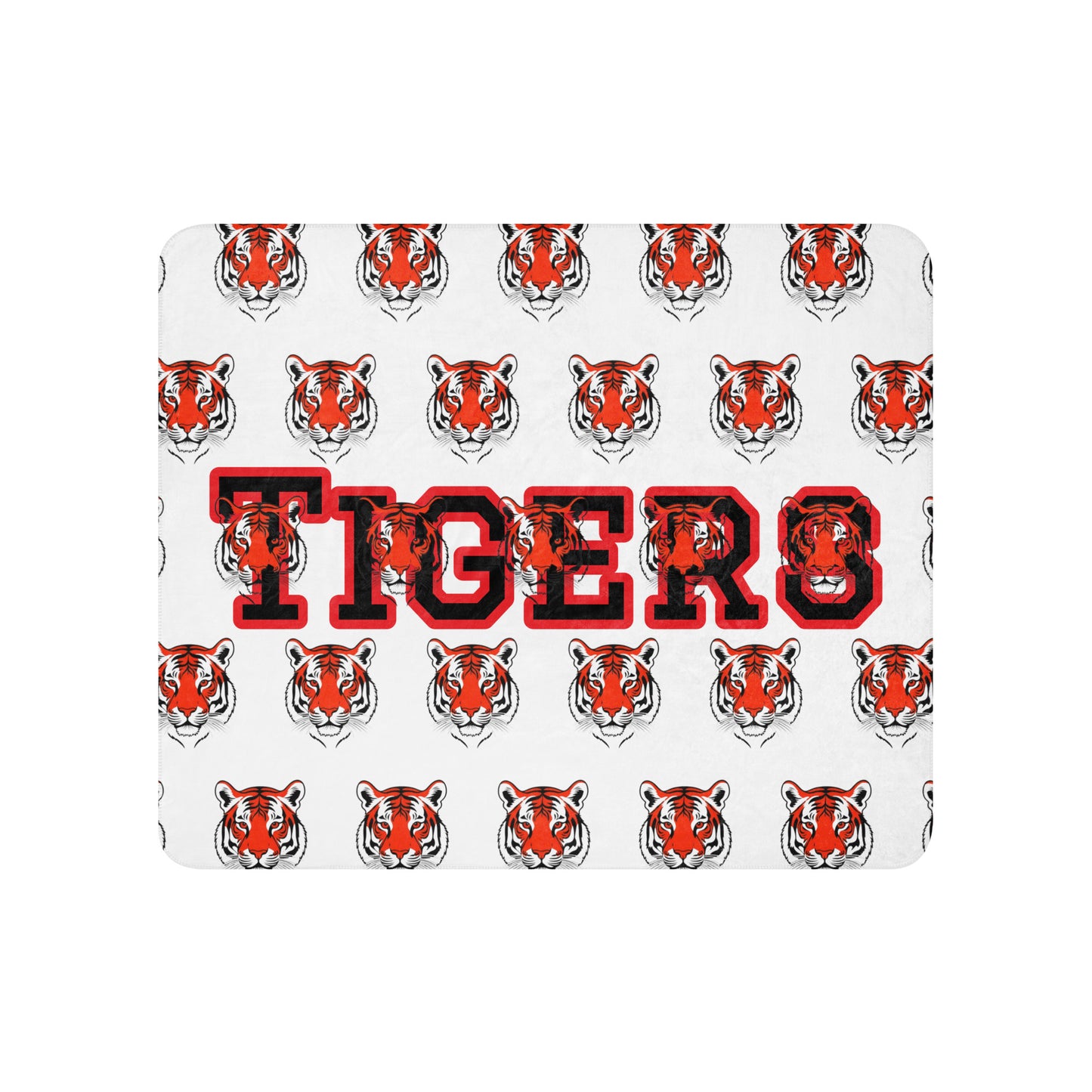 Football Season, Exquisite Sherpa Blanket, Tigers-School Spirit Customize Yours