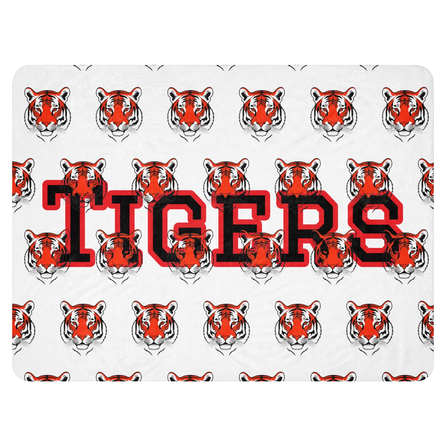 Football Season, Exquisite Sherpa Blanket, Tigers-School Spirit Customize Yours