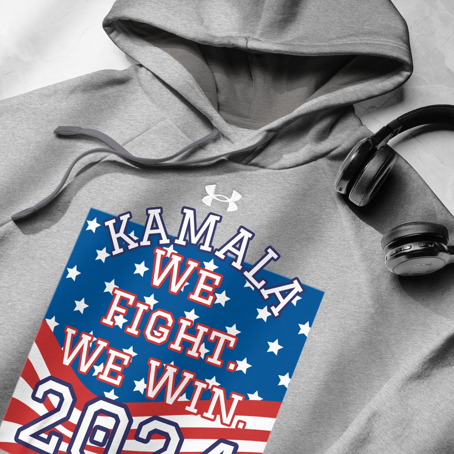 KAMALA 2024, We Fight We Win, Under Armour® hoodie