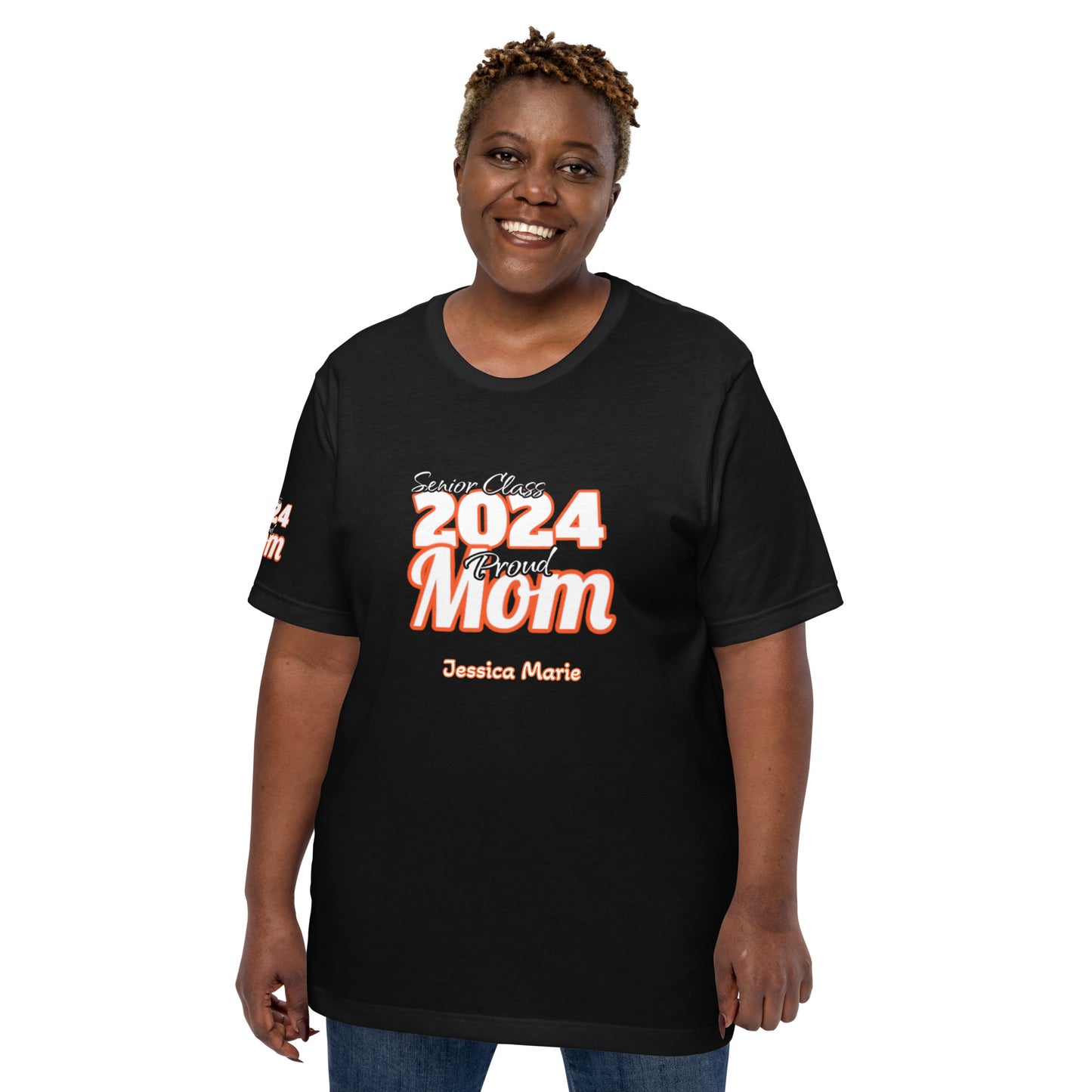 Senior Class, 2024 Proud Mom Editable Name(s) - Unisex T-Shirt