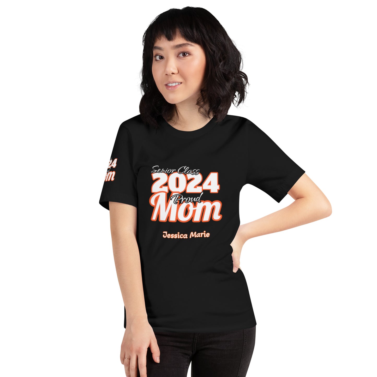 Senior Class, 2024 Proud Mom Editable Name(s) - Unisex T-Shirt