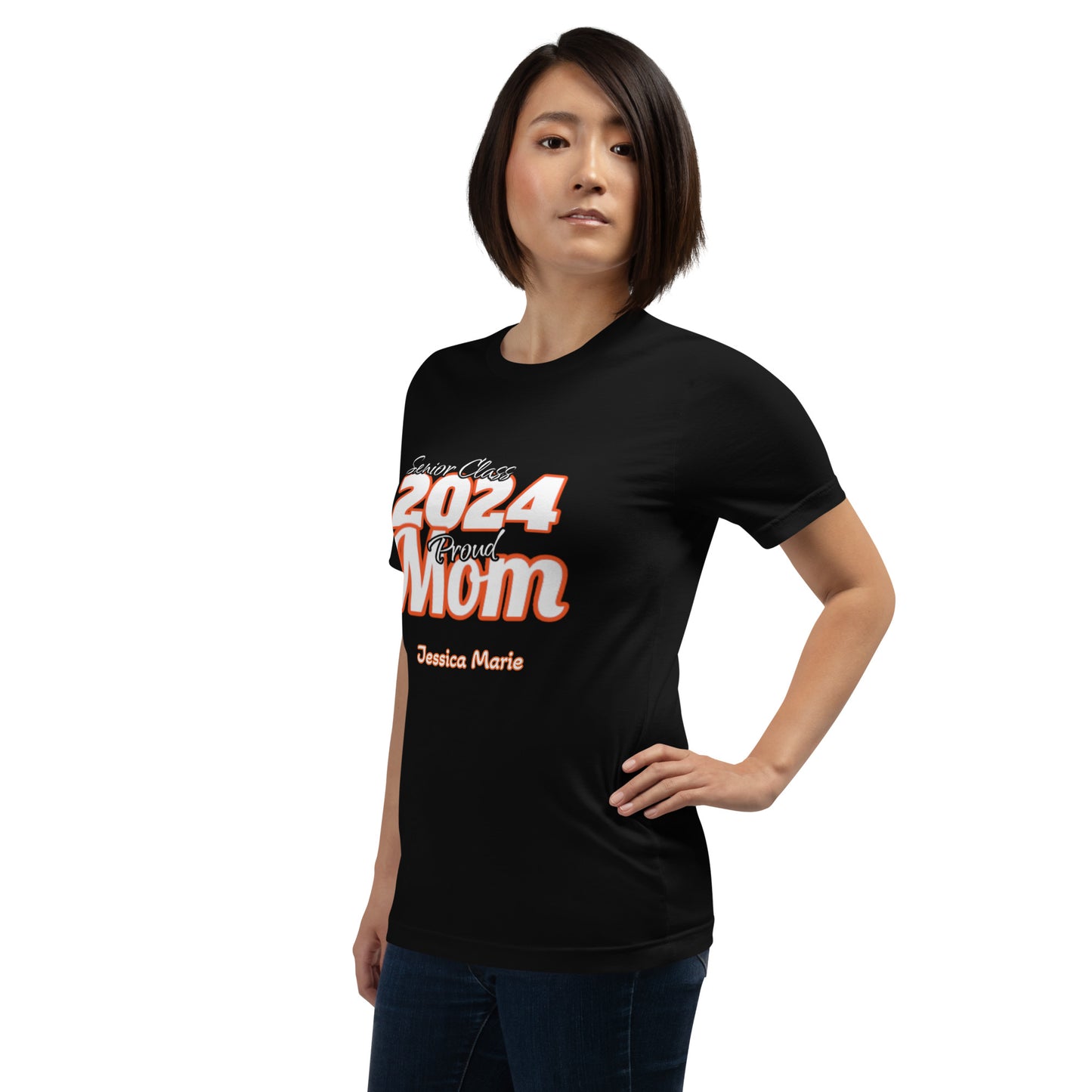 Senior Class, 2024 Proud Mom Editable Name(s) - Unisex T-Shirt