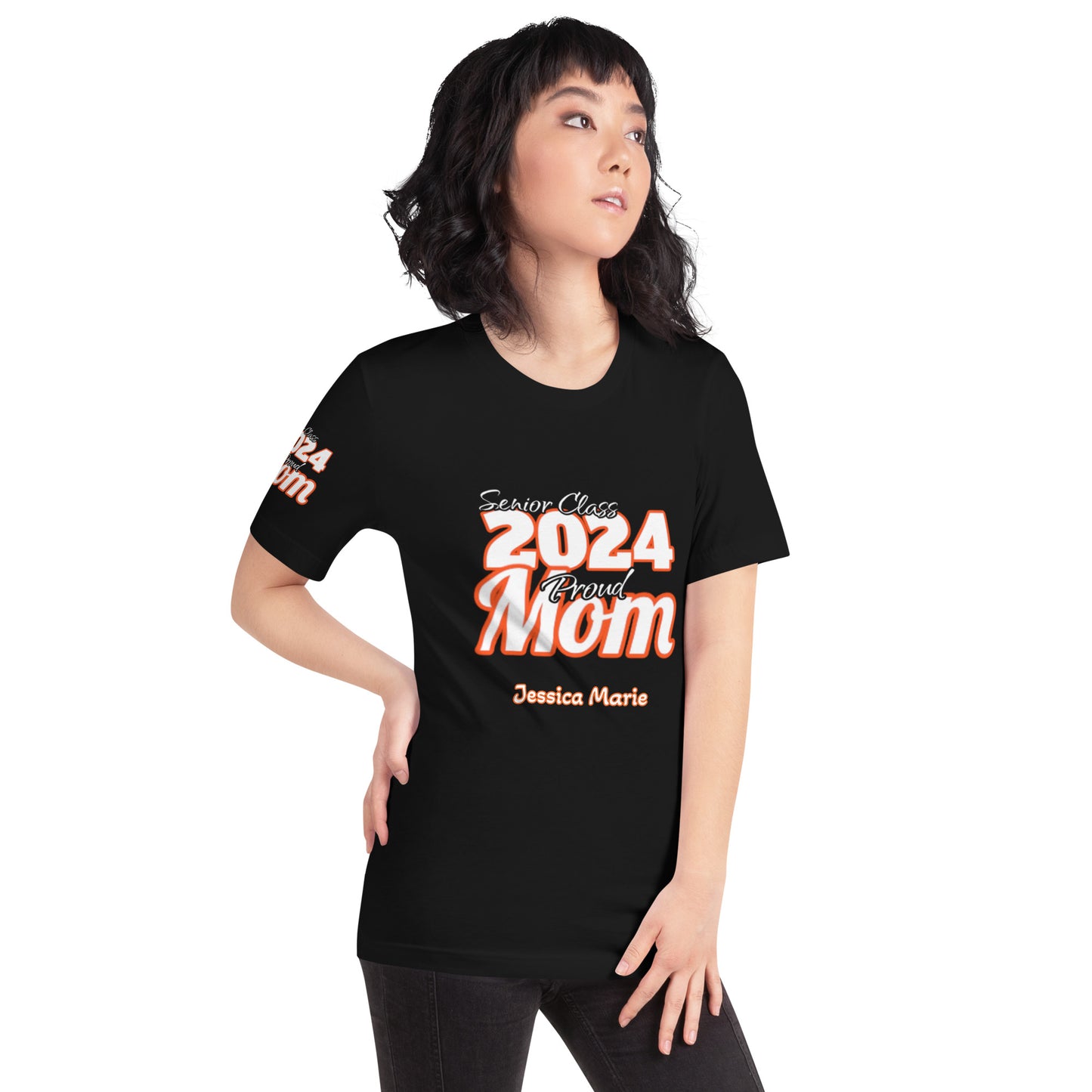 Senior Class, 2024 Proud Mom Editable Name(s) - Unisex T-Shirt