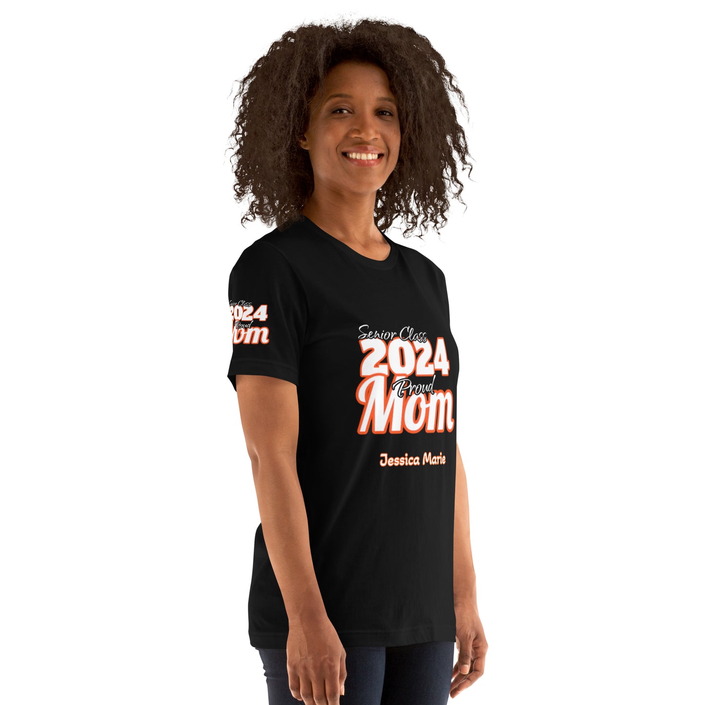 Senior Class, 2024 Proud Mom Editable Name(s) - Unisex T-Shirt