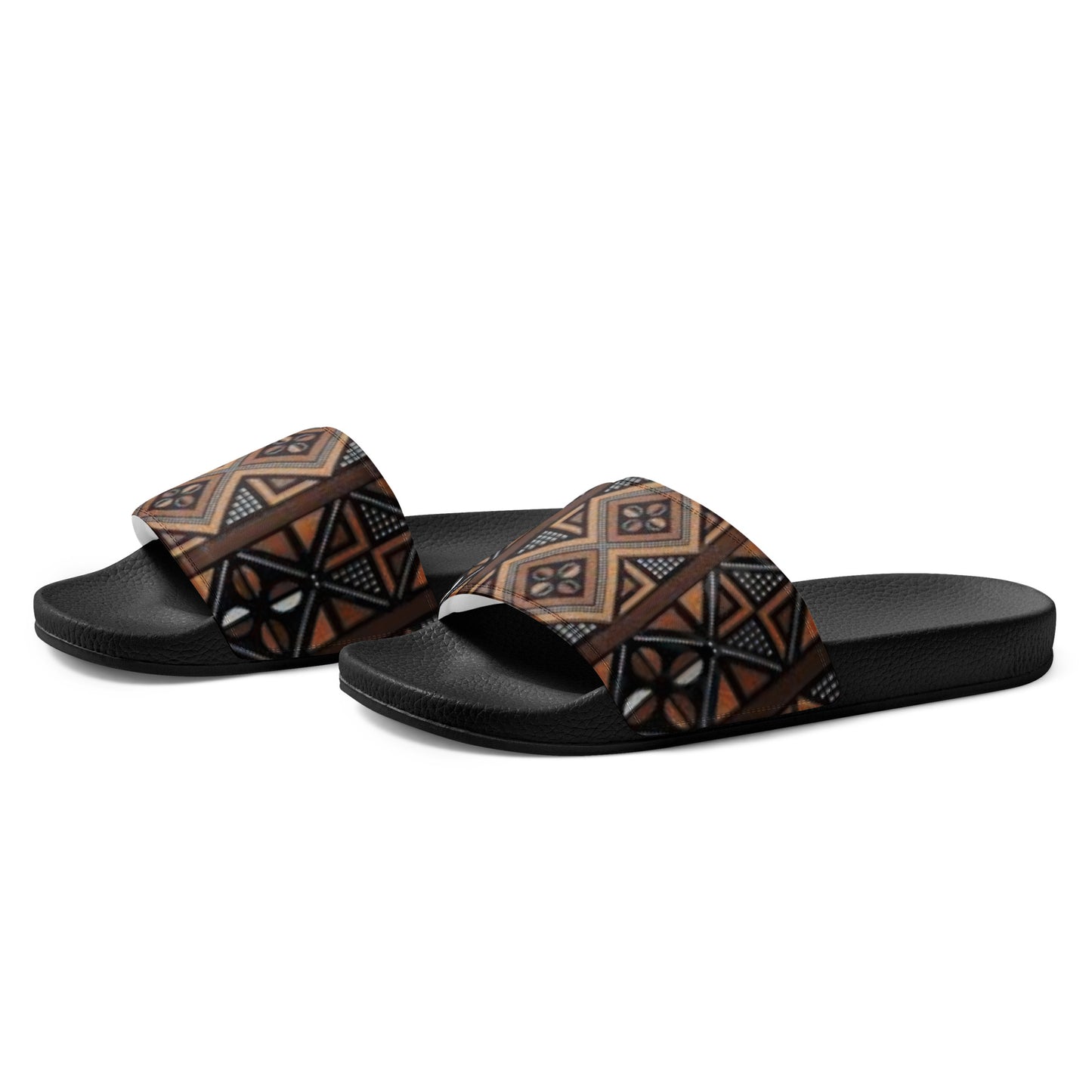 African MudCloth Print Women's slides