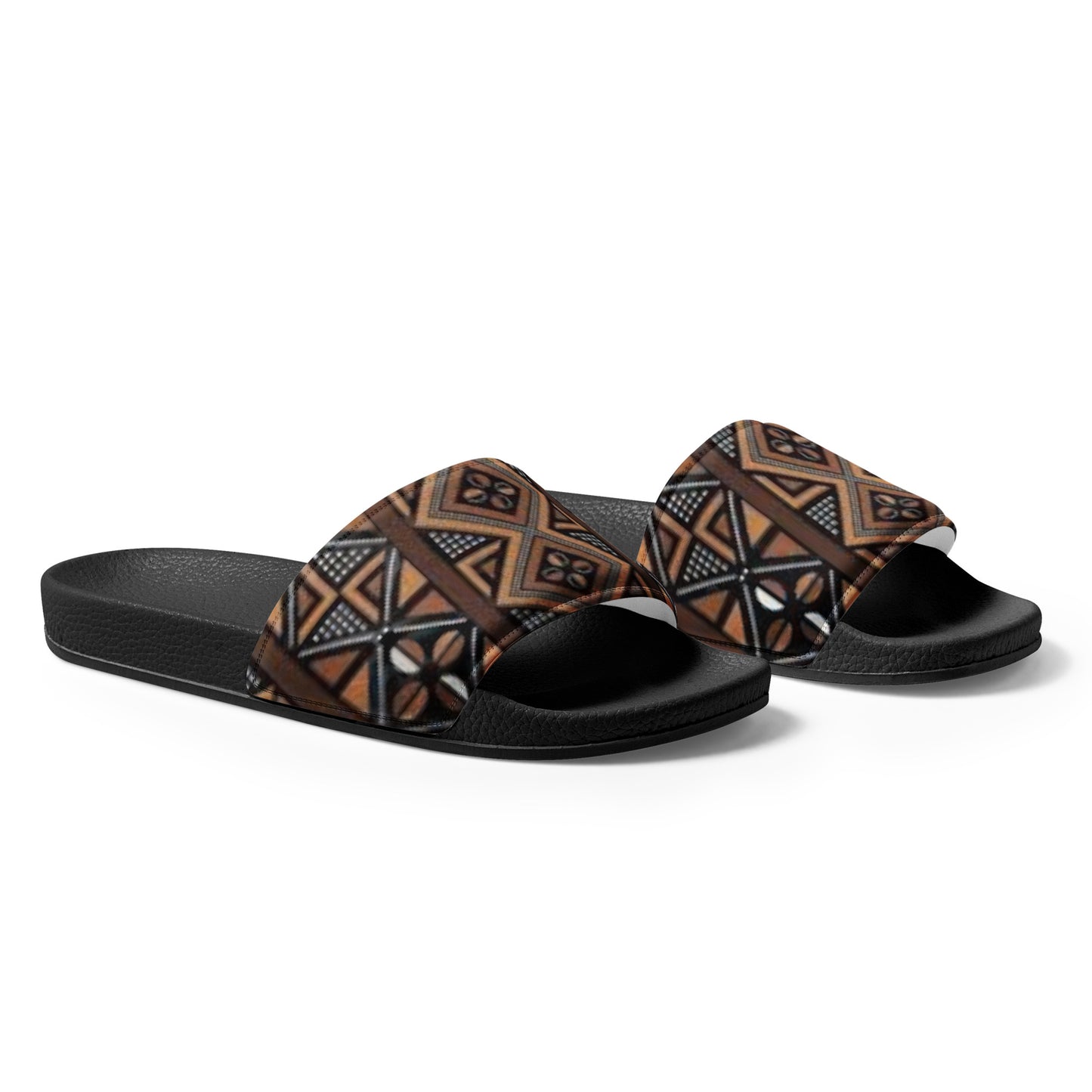 African MudCloth Print Women's slides